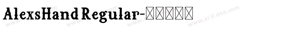AlexsHand Regular字体转换